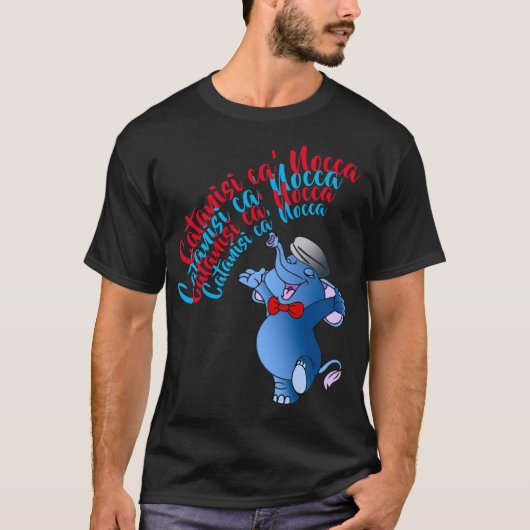 T-shirt Catanisi ca' Nocca magico Elefante  (Devant)