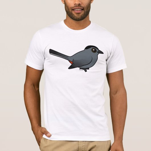 T-shirt Catbird gris de Birdorable (Devant)