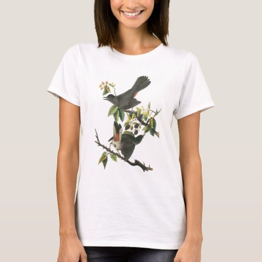 T-shirt Catbird gris par Audubon (Devant)