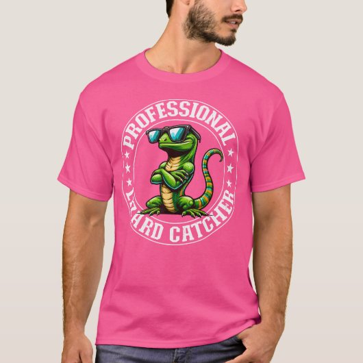 T-shirt Catcher professionnel Lizard Funny Gecko Lizard Hu (Devant)