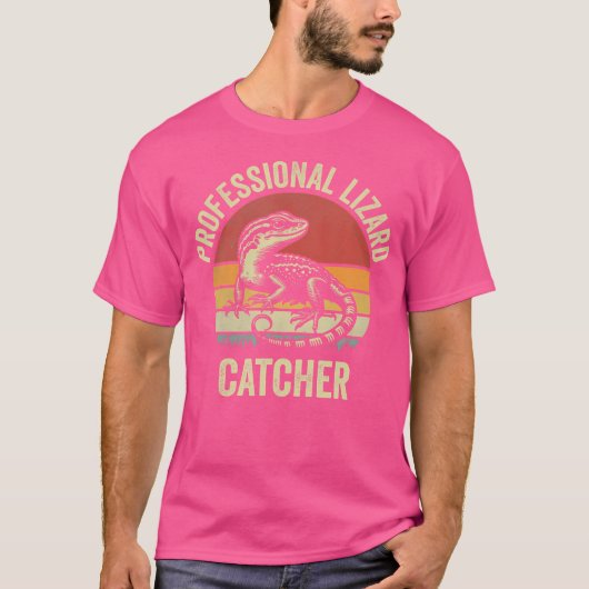 T-shirt Catcher professionnel Lizard Funny Gecko Lizard Hu (Devant)