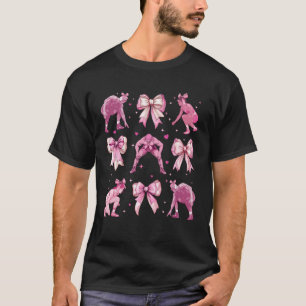 T-shirt Catcheuse Fille de Catch Coquette Nœud Rose Maman