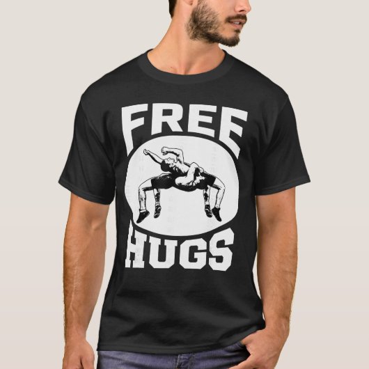 T-shirt Catching drôle câlins gratuits (Devant)