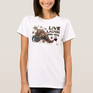 T-shirt Catchy Pink EN VIE RIRE BOIRE DU VIN Art à Porter