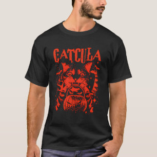 T-shirt Catcula Funny Cat Vampire Dracula Halloween