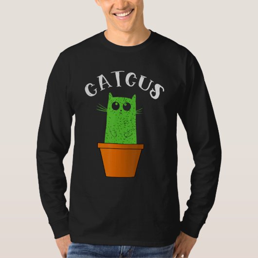 T-shirt Catcus Cat Et Cactus (Devant)