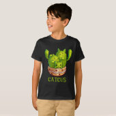 T-shirt Catcus Cute Chat Et Cactus Mexicains Cactus Cinco (Devant entier)