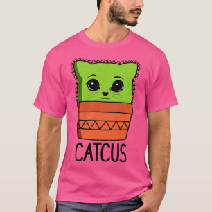 T-shirt Catcus Funny Cactus Cat Pun pour Amoureux de les c