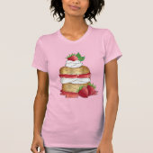 T-shirt Câteau de pâtisserie aux fraises Dessert Fraises (Devant)