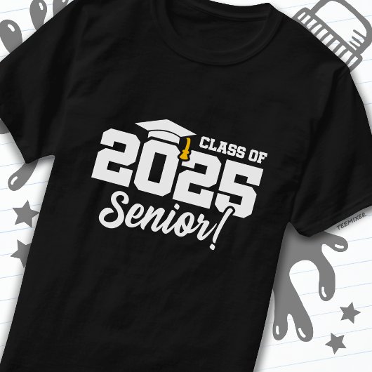 T-shirt Catégorie de 2025 Diplômé Senior 2025