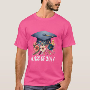 T-shirt Catégorie De 2027 Diplômé De Fleur Supérieure Gi