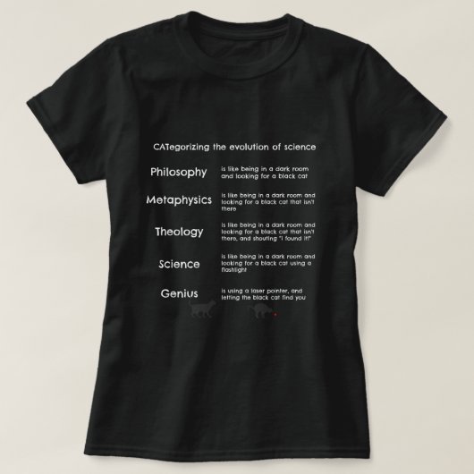 T-shirt Catégorisation de l'évolution des chats noirs de (Design devant)