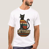 T-shirt caténage de chat vintage (Devant)