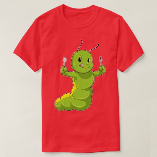 T-shirt Caterpillar à fourche cuillère (Design devant)