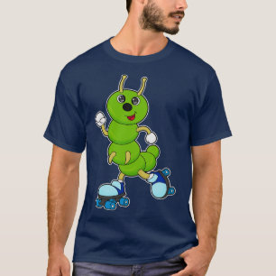 T-shirt Caterpillar à Patinage en ligne avec patins à roul