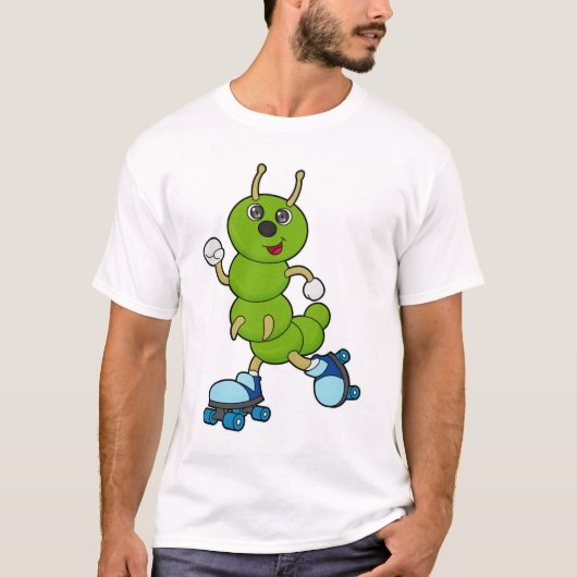 T-shirt Caterpillar à Patinage en ligne avec patins à roul (Devant)