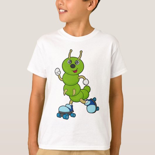 T-shirt Caterpillar à Patinage en ligne avec patins à roul (Devant)