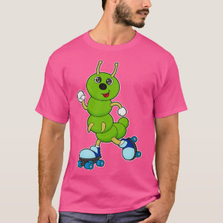 T-shirt Caterpillar à Patinage en ligne avec patins à roul