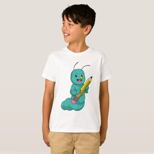 T-shirt Caterpillar avec crayon (Devant entier)