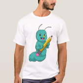 T-shirt Caterpillar avec crayon (Devant)