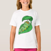 T-shirt Caterpillar avec feuille (Devant)