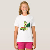 T-shirt Caterpillar avec feuille (Devant entier)