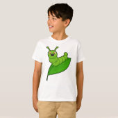 T-shirt Caterpillar avec feuille (Devant entier)