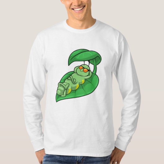T-shirt Caterpillar avec feuille (Devant)
