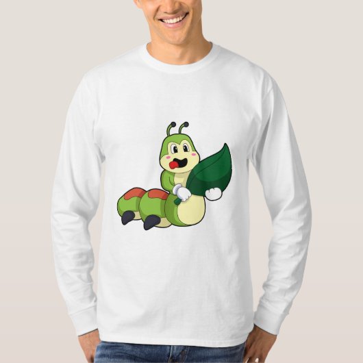 T-shirt Caterpillar avec feuille (Devant)