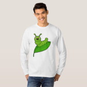 T-shirt Caterpillar avec feuille (Devant entier)