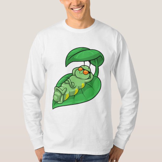 T-shirt Caterpillar avec feuille (Devant)