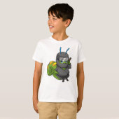 T-shirt Caterpillar comme Ninja avec épée (Devant entier)