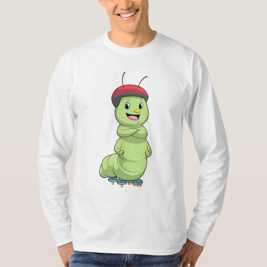 T-shirt Caterpillar comme Patineur en ligne avec Roller sk (Devant)