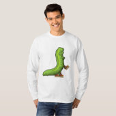 T-shirt Caterpillar en Patinage en ligne avec Patins en li (Devant entier)