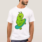 T-shirt Caterpillar en skateboard (Devant)