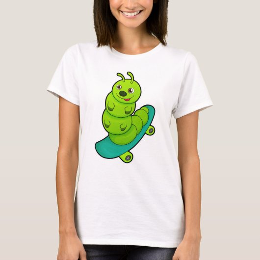 T-shirt Caterpillar en skateboard (Devant)