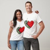 T-shirt Caterpillar love heart (Unisexe)