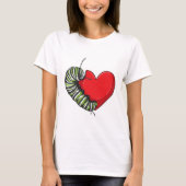 T-shirt Caterpillar love heart (Devant)