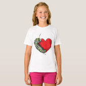 T-shirt Caterpillar love heart (Devant entier)