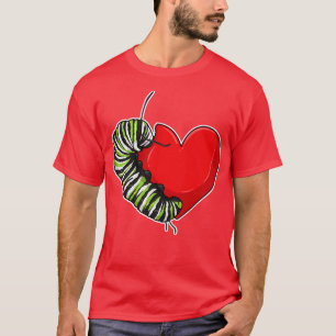 T-shirt Caterpillar love heart