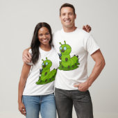 T-shirt Caterpillar Nerd avec lunettes et livre (Unisexe)