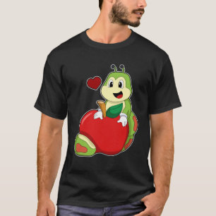 T-shirt Caterpillar with Apple