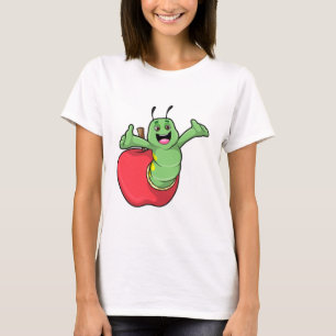 T-shirt Caterpillar with Apple