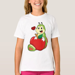 T-shirt Caterpillar with Apple