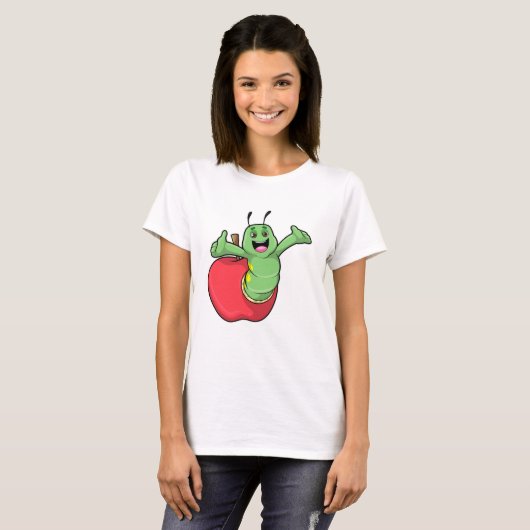 T-shirt Caterpillar with Apple (Devant entier)