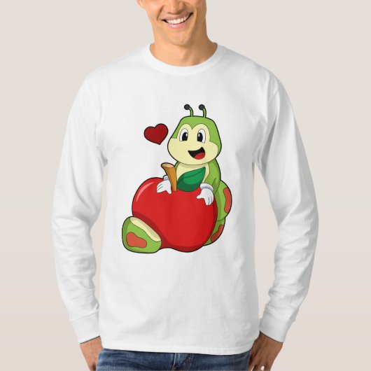 T-shirt Caterpillar with Apple (Devant)