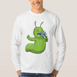 T-shirt Caterpillar with Flower