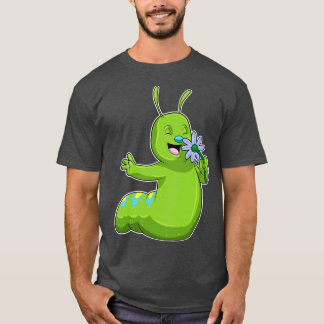 T-shirt Caterpillar with Flower