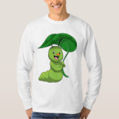 T-shirt Caterpillar with Leaf as Parasol (Devant)
