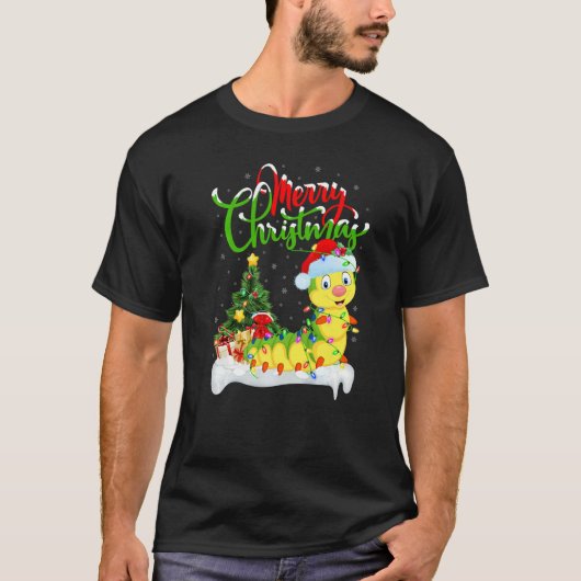 T-shirt Caterpillar Xmas Decorations Caterpillar Christma (Devant)